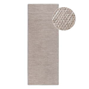 Bež ručno rađena staza od mješavine vune 80x200 cm Pradesh Linen White – Elle Decoration