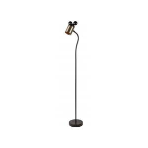 Crna/u zlatnoj boji stojeća svjetiljka s metalnim sjenilom (visina 133,5 cm) Mouse – GTV