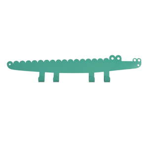 Zelena metalna zidna dječja vješalica Crocodile – Rex London