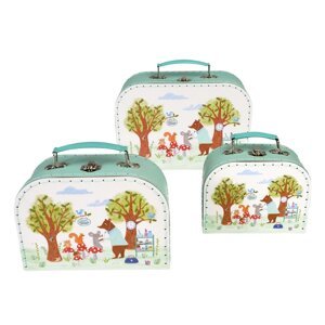 Kartonski organizatori za dječje igračke u setu 3 kom 21x28x8 cm Woodland Friends – Rex London