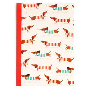 A5 bilježnica 60 str. Sausage Dog – Rex London