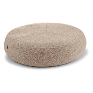Bež krevet za pse od boucle tkanine ø 90 cm Senso Pouffe Greige M/L – MiaCara