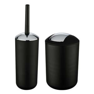 Crni plastičan set pribora za kupaonicu Brasil – Wenko