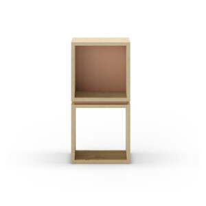 Ciglasta/u prirodnoj boji biblioteka u dekoru hrasta 32x66 cm Lofty – Marckeric
