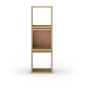 Ciglasta/u prirodnoj boji biblioteka u dekoru hrasta 32x99,5 cm Lofty – Marckeric
