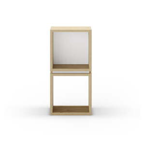 Bijela/u prirodnoj boji biblioteka u dekoru hrasta 32x66 cm Lofty – Marckeric