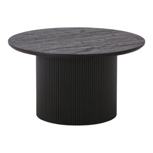 Tamno smeđi okrugao stolić za kavu u dekoru topole ø 80 cm Boavista – House Nordic