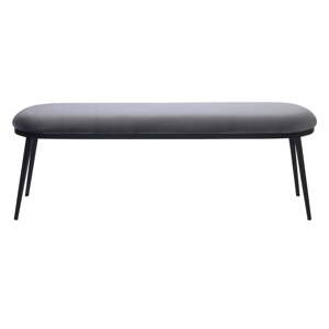 Siva baršunasti klupa Gain – Unique Furniture
