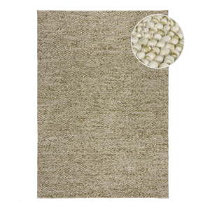 Kaki zeleni ručno rađen tepih od mješavine vune 80x150 cm Minerals – Flair Rugs