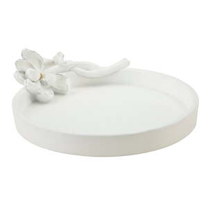 Ukrasni pladanj od polyresina ø 21 cm Magnolia – Mauro Ferretti