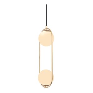 Viseća svjetiljka u zlatnoj boji sa staklenim sjenilom ø 20 cm Arch – Squid Lighting