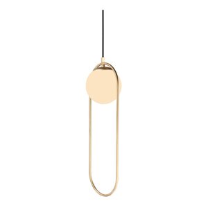 Viseća svjetiljka u zlatnoj boji sa staklenim sjenilom ø 20 cm Arch – Squid Lighting