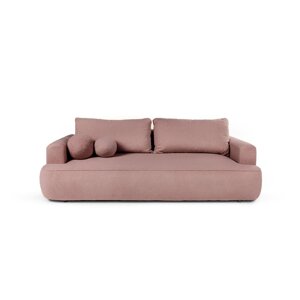 Svijetlo ružičasta sklopiva sofa od bouclé tkanine 247 cm Quinoa – Bonami Selection