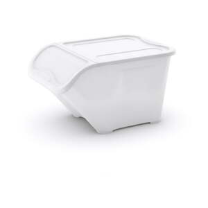 Bijela plastična kutija za pohranu s poklopcem 55x39x32 cm All In Box – KIS