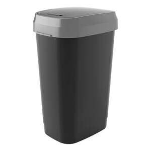 Crna plastična kanta za smeće 50 l Dual Swing – KIS