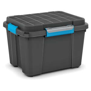 Crna plastična kutija za pohranu s poklopcem 49,5x39x34 cm Scuba Box – KIS