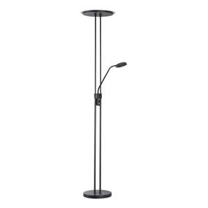 Crna LED stojeća svjetiljka s mogućnosti zatamnjivanja sa staklenim sjenilom (visina 182 cm) Driva – Fischer & Honsel