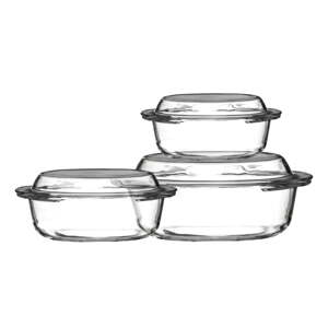 Staklene posude za pečenje u setu 3 kom 21x24 cm Ovenlove – Premier Housewares