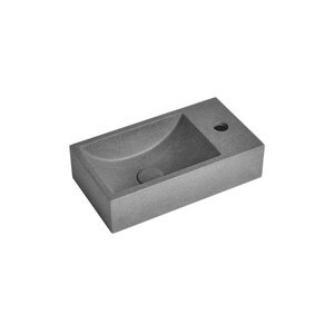 Tamno sivi betonski umivaonik za WC 40x22 cm Crest – Sapho