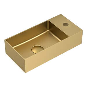 Umivaonik za WC od nehrđajućeg čelika u zlatnoj boji 36,5x18 cm Aurum – Sapho