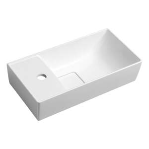 Bijeli umivaonik za WC od mineralnog kompozita 47x24 cm Maxx – Sapho