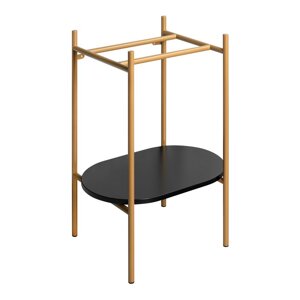 Crno/u zlatnoj boji metalno postolje ispod umivaonika 55x79,5 cm Puno – Sapho