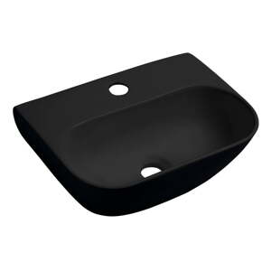 Crni keramički umivaonik za WC 42x29 cm Nerissa – Sapho
