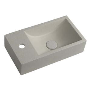 Svijetlo sivi betonski umivaonik za WC 40x22 cm Crest – Sapho