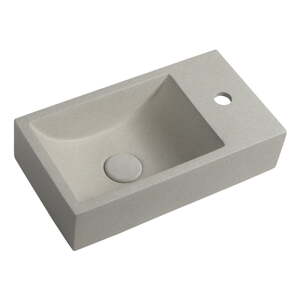 Svijetlo sivi betonski umivaonik za WC 40x22 cm Crest – Sapho