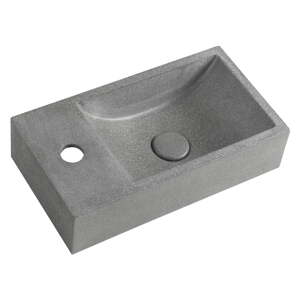 Tamno sivi betonski umivaonik za WC 40x22 cm Crest – Sapho