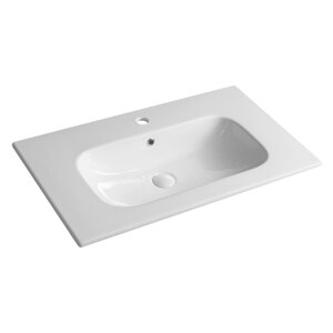 Bijeli keramički umivaonik 81x46,5 cm Piedra – Sapho