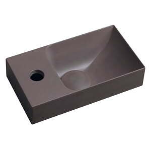 Tamno smeđi betonski umivaonik za WC 31x17 cm Piccolino – Sapho