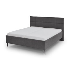 Antracitno sivi bračni krevet s prostorom za odlaganje s podnicom 200x200 cm Paulo – Meise Möbel
