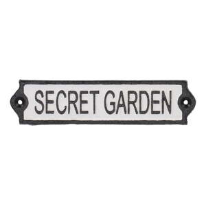 Ukrasni znak od lijevanog željeza 21x5 cm Secret Garden – Esschert Design