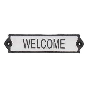 Ukrasni znak od lijevanog željeza 21x5 cm Welcome – Esschert Design
