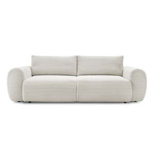 Krem sklopiva sofa od samta 257 cm Lucien – Bobochic Paris