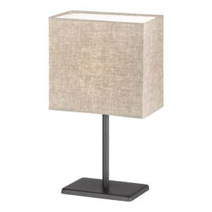 Crna/bež stolna lampa s tekstilnim sjenilom (visina 30 cm) Kate – Fischer & Honsel