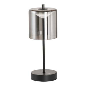 Crna/tamno siva LED stolna lampa s mogućnosti zatamnjivanja (visina 34,5 cm) Riva – Fischer & Honsel