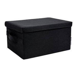 Crna tekstilna kutija za pohranu s poklopcem 35x19x26 cm Soft Storage – Bigso Box of Sweden