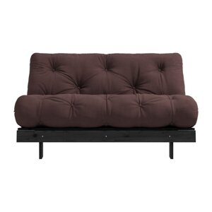Tamno smeđa sklopiva sofa 140 cm Roots Black Night – Karup Design