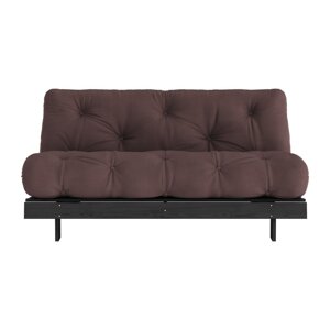 Tamno smeđa sklopiva sofa 160 cm Roots Black Night – Karup Design