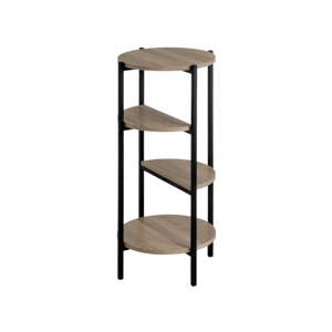 Crni/u prirodnoj boji regal u dekoru hrasta 40x80 cm – Casa Selección