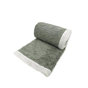 Zelena deka od sherpa flisa 150x200 cm Island – My House