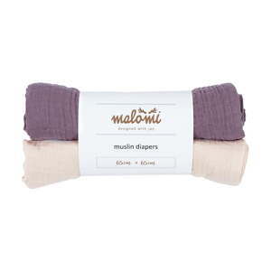 Pelene u setu 2 kom od muslina Muslin – Malomi Kids