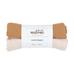 Pelene u setu 2 kom od muslina Muslin – Malomi Kids