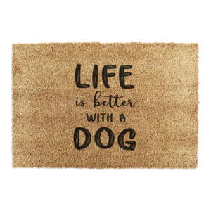 Otirač od kokosovih vlakana 40x60 cm Life Is Better With a Dog – Artsy Doormats