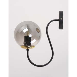 Crna/siva zidna lampa ø 15 cm Oslo – Squid Lighting