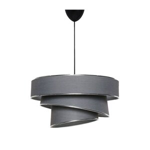 Antracitno siva/u srebrnoj boji viseća svjetiljka s tekstilnim sjenilom ø 40 cm Couper – Opviq lights