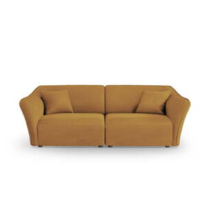 Senf žuta sofa od bouclé tkanine 206 cm Tokyo – Cosmopolitan Design