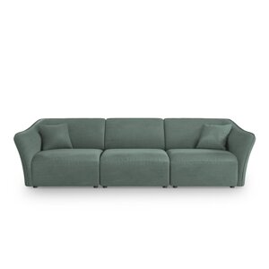Tirkizna sofa od bouclé tkanine 292 cm Tokyo – Cosmopolitan Design